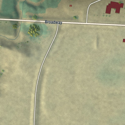 Second close-up of the map of Climax, Minnesota print showing more streets and buildings