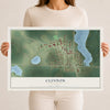 Map of Clinton, Minnesota, 12 x 18 inch unframed archival matte print