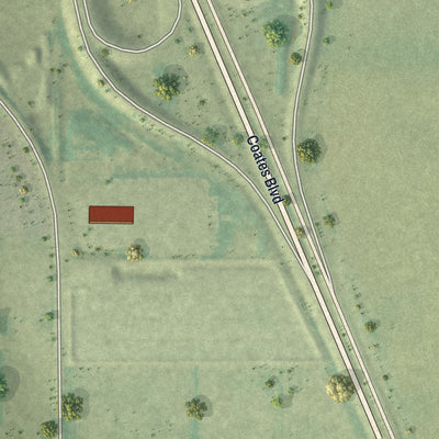 Second close-up of the map of Coates, Minnesota print showing more streets and buildings