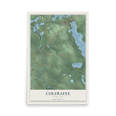 Map of Coleraine, Minnesota, 12 x 18 inch unframed archival matte print
