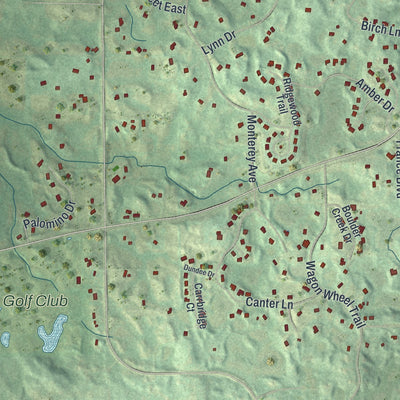 Close-up of the map of Credit River, Minnesota print showing street and building detail