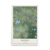 Map of Dayton, Minnesota, 12 x 18 inch unframed archival matte print