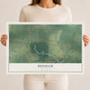 Map of Denham, Minnesota, 12 x 18 inch unframed archival matte print