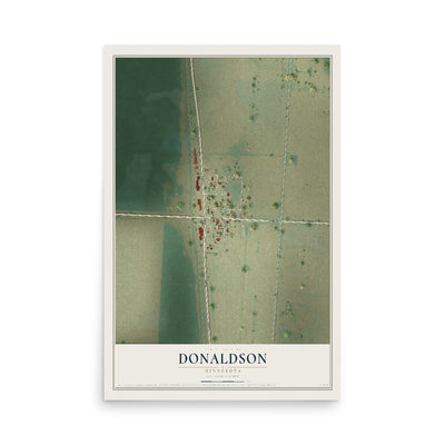 Map of Donaldson, Minnesota, 12 x 18 inch unframed archival matte print