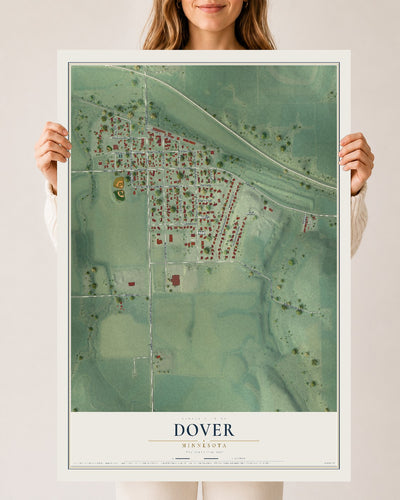 Map of Dover, Minnesota, 24 x 36 inch unframed archival matte print