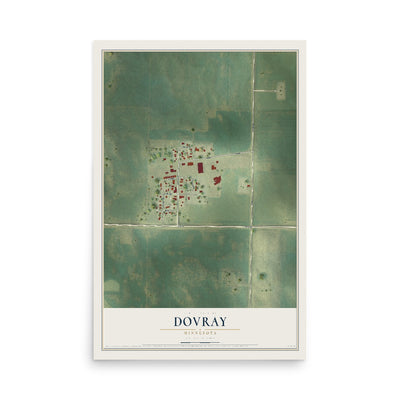 Map of Dovray, Minnesota, 12 x 18 inch unframed archival matte print