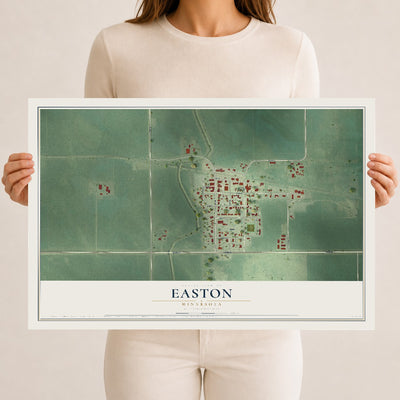 Map of Easton, Minnesota, 12 x 18 inch unframed archival matte print