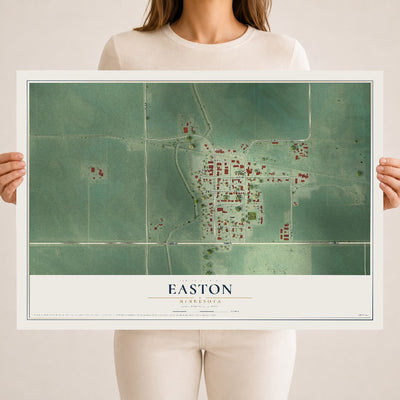 Map of Easton, Minnesota, 18 x 24 inch unframed archival matte print