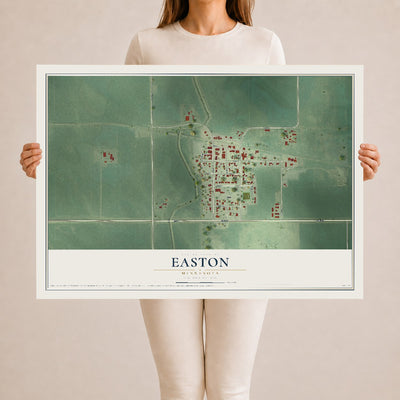Map of Easton, Minnesota, 24 x 36 inch unframed archival matte print
