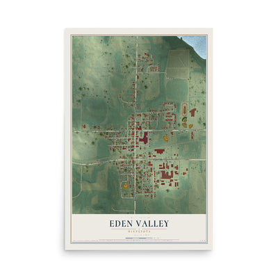 Map of Eden Valley, Minnesota, 12 x 18 inch unframed archival matte print