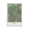Map of Edina, Minnesota, 12 x 18 inch unframed archival matte print