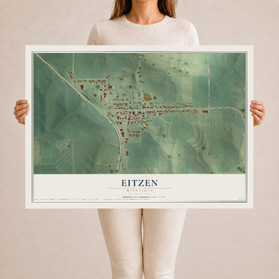 Map of Eitzen, Minnesota, 24 x 36 inch unframed archival matte print