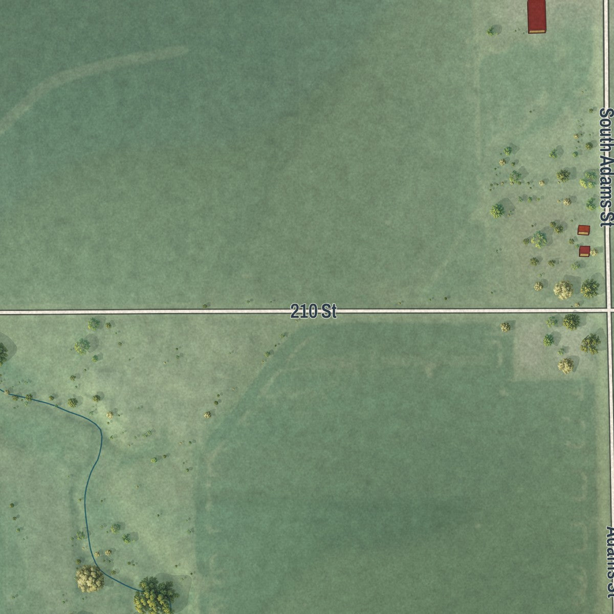 Second close-up of the map of Elkton, Minnesota print showing more streets and buildings