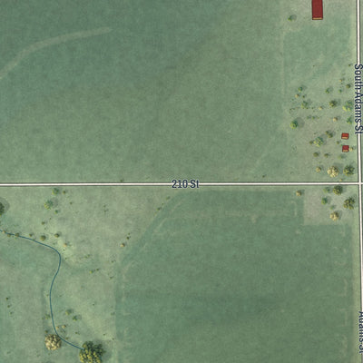 Second close-up of the map of Elkton, Minnesota print showing more streets and buildings
