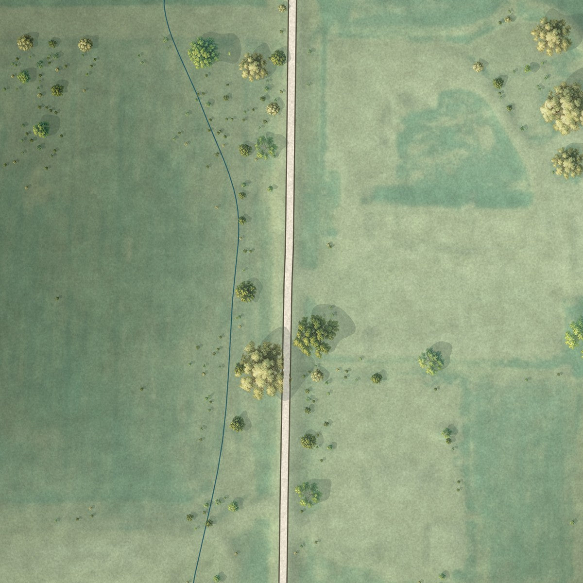 Second close-up of the map of Elrosa, Minnesota print showing more streets and buildings