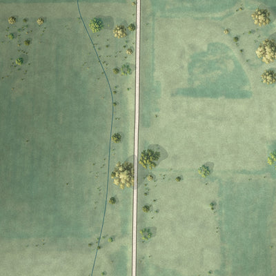 Second close-up of the map of Elrosa, Minnesota print showing more streets and buildings