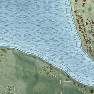 Second close-up of the map of Elysian, Minnesota print showing more streets and buildings