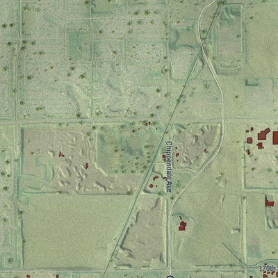 Second close-up of the map of Empire, Minnesota print showing more streets and buildings