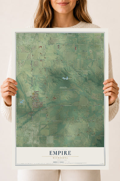 Map of Empire, Minnesota, 18 x 24 inch unframed archival matte print