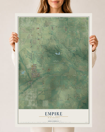 Map of Empire, Minnesota, 24 x 36 inch unframed archival matte print