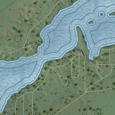 Second close-up of the map of Eveleth, Minnesota print showing more streets and buildings