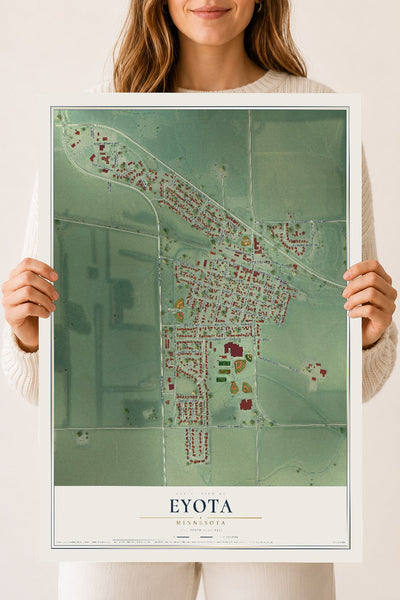 Map of Eyota, Minnesota, 18 x 24 inch unframed archival matte print
