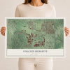 Map of Falcon Heights, Minnesota, 12 x 18 inch unframed archival matte print