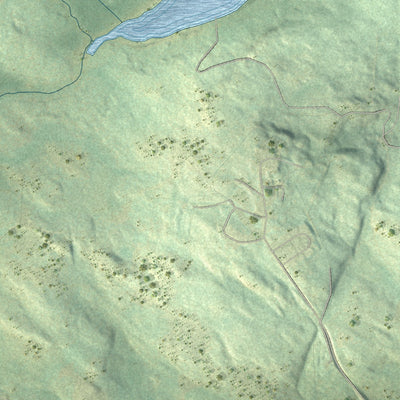 Close-up of the map of Finland, Minnesota print showing street and building detail