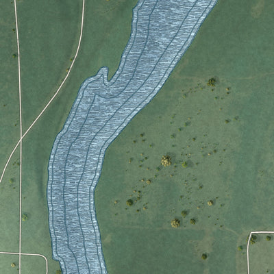 Second close-up of the map of Fort Ripley, Minnesota print showing more streets and buildings
