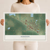 Map of Fosston, Minnesota, 12 x 18 inch unframed archival matte print