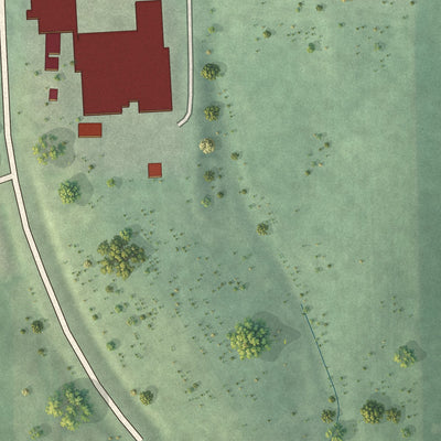 Second close-up of the map of Fountain, Minnesota print showing more streets and buildings