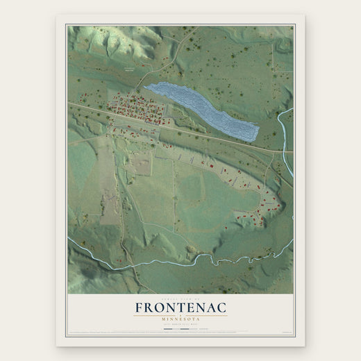 Frontenac, Minnesota map print, the full design