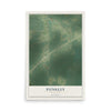 Map of Funkley, Minnesota, 12 x 18 inch unframed archival matte print