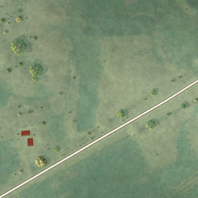 Second close-up of the map of Funkley, Minnesota print showing more streets and buildings