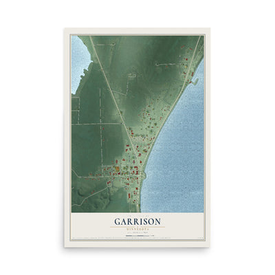 Map of Garrison, Minnesota, 12 x 18 inch unframed archival matte print