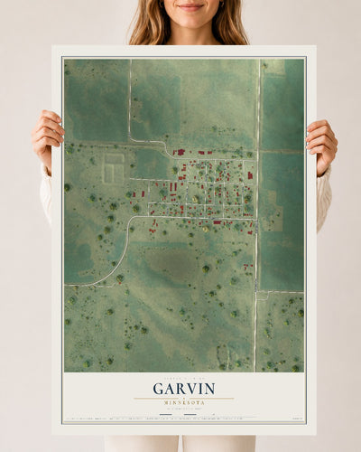 Map of Garvin, Minnesota, 24 x 36 inch unframed archival matte print