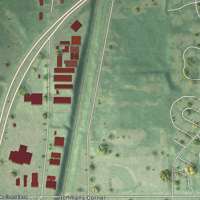 Close-up of the map of Gem Lake, Minnesota print showing street and building detail