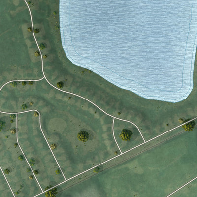 Second close-up of the map of Gem Lake, Minnesota print showing more streets and buildings