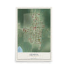 Map of Geneva, Minnesota, 12 x 18 inch unframed archival matte print