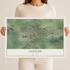 Map of Glencoe, Minnesota, 12 x 18 inch unframed archival matte print