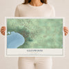 Map of Glenwood, Minnesota, 12 x 18 inch unframed archival matte print