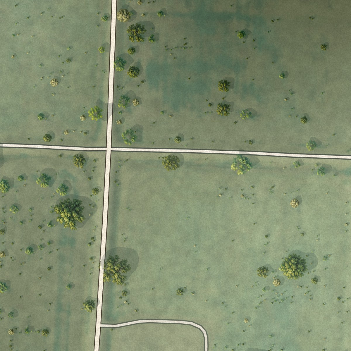 Second close-up of the map of Goodridge, Minnesota print showing more streets and buildings
