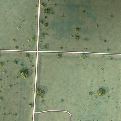 Second close-up of the map of Goodridge, Minnesota print showing more streets and buildings