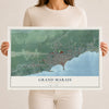 Map of Grand Marais, Minnesota, 12 x 18 inch unframed archival matte print