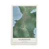 Map of Hackensack, Minnesota, 12 x 18 inch unframed archival matte print