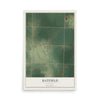 Map of Hatfield, Minnesota, 12 x 18 inch unframed archival matte print