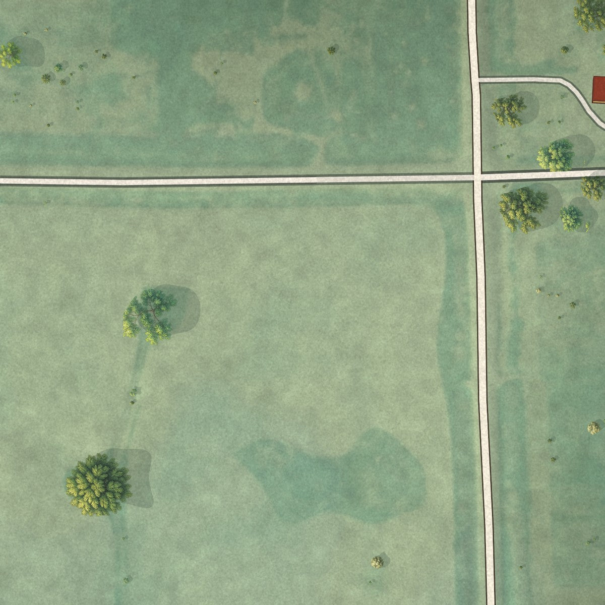 Second close-up of the map of Henriette, Minnesota print showing more streets and buildings