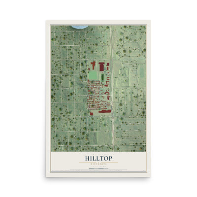 Map of Hilltop, Minnesota, 12 x 18 inch unframed archival matte print