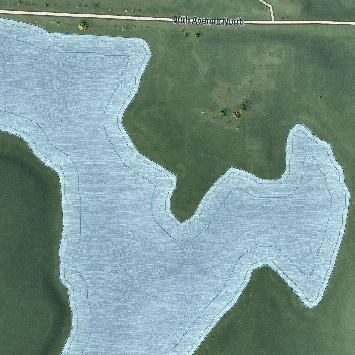 Second close-up of the map of Hitterdal, Minnesota print showing more streets and buildings