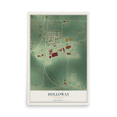 Map of Holloway, Minnesota, 12 x 18 inch unframed archival matte print
